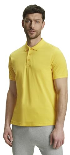FALKE Herren Polohemd Basic Polo Shirt Piqué M Pl Baumwolle weich hautfreundlich bequem sehr leicht 1 Stück, Gelb Bright Sun 1031, L