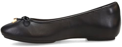 Fitflop Women's DELICATO Bow Soft Leather Ballet Flats Shoe, Black, 6.5 UK