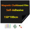 JOMUSAGA Tafelfolie Magnetisch Selbstklebend, 150 x 100 cm Magnetfolie, Abwischbar Kreidefolie, Magnettafel Folie Kind Wand für Haus Büro Schule, mit Wasserbasierende Kreidemarkern& Magnete & Tuche
