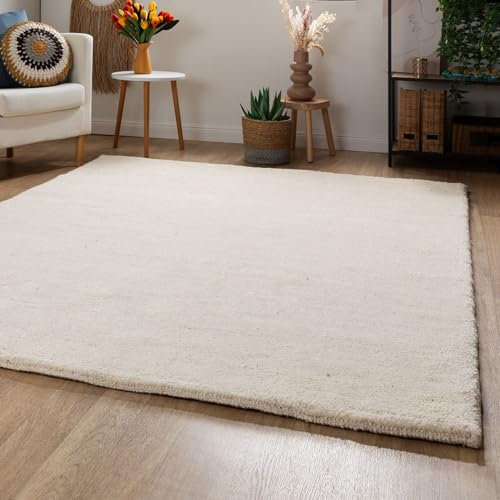 Steffensmeier Berber Teppich Taza | Schurwolle, Jaspe, Größe: 250x250 cm, Original aus Marokko, Teppich für Wohnzimmer, Schlafzimmer