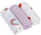 LÄSSIG Baby Puckdecke Spuckdecke Pucktuch Mulltuch 3er Set Baumwolle 60 x 60 cm/Swaddle & Burp Blanket M Happy Rascals lavender