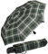 iX-brella First Class – Regenschirm mit Auf-Zu-Automatik - stabil groß sturmfest - Karo grün