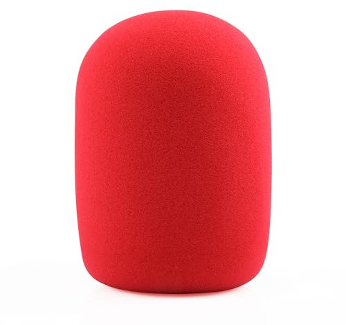 LEFXMOPHY Re20 Pop-Filter für Electro-Voice RE20 / RE27 / RE320 Mikrofon, roter WS-PL2 Windschutzscheiben-Ersatz für EV RE-20 / RE-27 / RE-320 Mikrofon-Schaumstoffabdeckung Asseccories