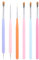 6Pcs Nail Art Brushes Set, Round Bevel Bevel Fingernail Design for Cleaning Polish Mistakes on the Cuticles, Acetone Resistant Manicure Tools Home Use DIY Professional Salon