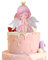 Baby Girl Figurine Cake Topper Decoración del pastel de ángel Adornos de escritorio de automóviles suministro de fiesta de baby shower para regalo de graduación 11.5 * 12 cm, pastel de ángel topper