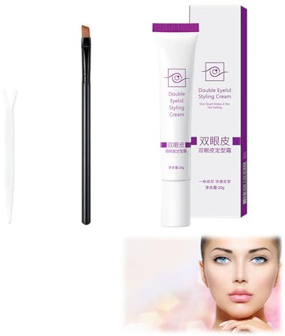 Crème Coiffante Double Paupière,Colle à Double Paupière,Crème Coiffante pour Paupières Doubles,Crème pour Paupières Double pli Invisible,Crème Invisible pour les Yeux Double Eyelid avec Bâton en Y