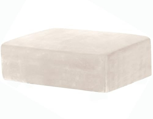 Miecoae Hockerbezug, Bezug Hocker Rechteckig，Fußbank Husse, Hocker Überzug Schwarz/Rot, Bezug für Ottomane, Ottomane Schonbezug(T-06,85-95x70-80cm)