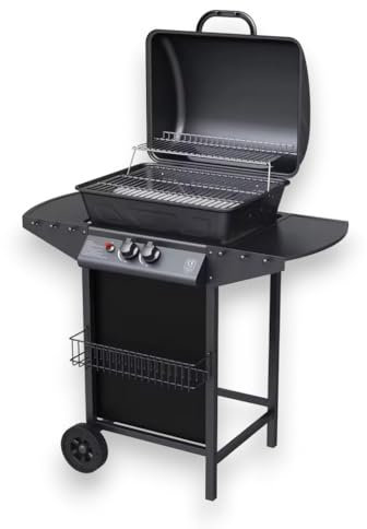 Briconess.com Barbecue a Gas Due fuochi per Esterno 91,3x46xH102