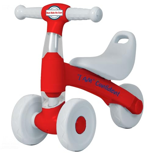 Best Ride On Cars Toddler Balance Bike Trike 1 Year Old Boys Girls - 3 Wheels Baby Balance Bike, Toddler First Bike for 12-24 Month Kids First Birthday Gifts for Boys & Girls (I am Trike Red)