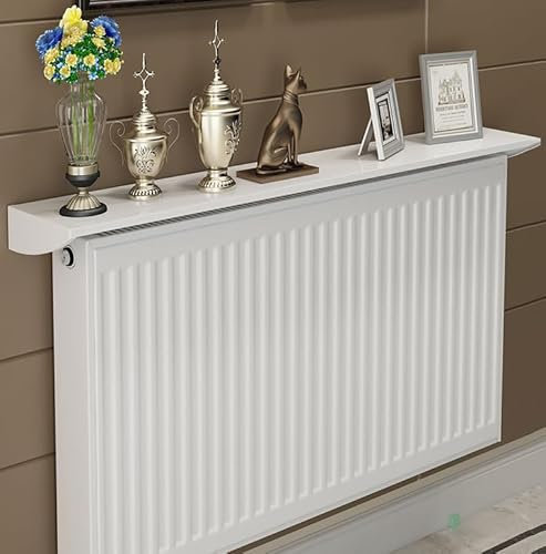 Cache Radiateur, Support Tablette Radiateur sans Percer 20-160cm Etagere Radiateur Alliage D'aluminium Waterproof and Anti-Rust Portant 30kg pour Maison Bureaux,Width: 15cm;Long:20cm