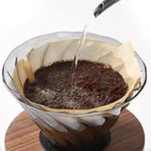 Lot de 200 filtres à café biodégradables en forme de V pour systèmes- Design facile à utiliser