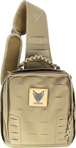 ACE Schakal Waffen-Tasche - Einsatztasche mit MOLLE für Pistole & Kurzwaffen - Taktisch & Abschließbar Dank Schloss - Desert