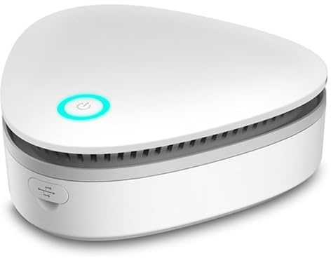 Mini máquina eliminadora de olores para el olor a humo, purificador de aire desinfectante, eliminador de olores inalámbrico y liviano para dormitorios, baños, armarios, cuartos de mascotas, inodoros