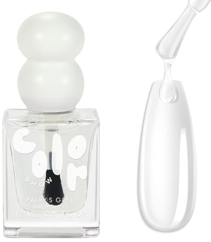 Clear Nail Polish,2 in 1 Nail Varnish Quick Dry,Clear 2-in-1 Top Coat & Base Coat - Quick Dry & Long Lasting Nails Protection Glossy Air Breathable Nail Paint Natural Varnish
