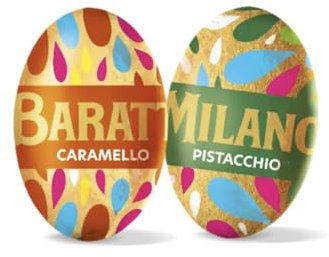 Ovetti Baratti & Milano Cioccolato al Latte Ripieno Caramello e Pistacchio 500 g