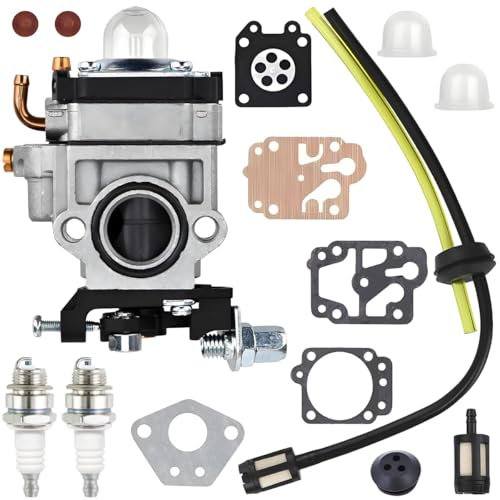 Qiuwanzia 52cc 49cc 43cc Carburateur Débroussailleuse pour CG430 CG520 BC530 BC520 47CC 40-5 44-5 2 Temps Moteur pour Harbor Freight 2HP Predator pour Ryobi tondeuses à Gazon Accessoires 15 mm
