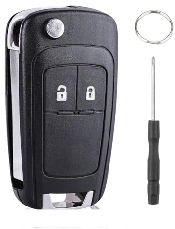 Chaexii Vauxhall Schlüsselanhänger, Autoschlüssel-Gehäuse, Ersatz für Ope-l, Opel Insignia, Astra, Meriva, Zafira, Movano, Mokka, Adam, Corsa, Schlüsselabdeckung, 2 Tasten