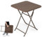 LIFEZEAL Klapptisch Balkon, Gartentisch Rattan-Optik, Klappbarer Balkontisch für Außenbereich, Beistelltisch Outdoor mit Metallrahmen, Tragbarer Picknick-Tisch für Camping, Garten, Terrasse