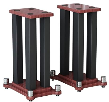 Supports universels robustes pour haut-parleurs au sol, hauteur réglable de 20 à 80 cm, base stable pour home cinéma, musique et studio ; améliore la qualité du son avec un design durable