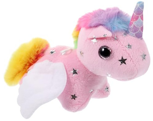 CIYODO Einhorn Plüschtier Mit Wedelndem Zum Ziehen Entzückende Tierpuppe Als Taschenanhänger