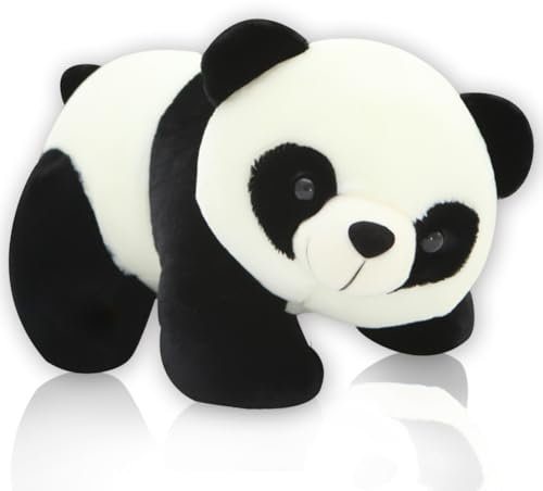 QYEHF Panda Plüschtier, Panda Bär Plüschkissen, Panda Puppe Gefüllte Lebensechte Plüschtier Spielzeug Für Heimdekoration, Fotografie-Requisiten,30CM