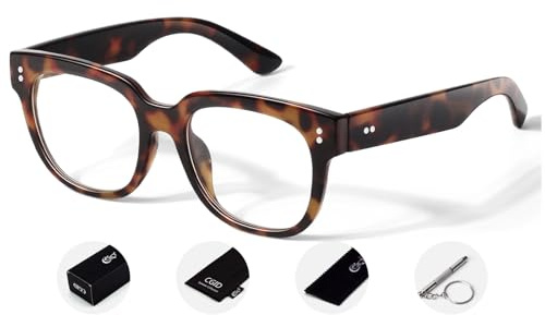 CGID Große Klarglas Fake brille ohne Stärke Damen Herren Dicker Quadrat Rahmen Fensterglas 100% UV400 Schutz