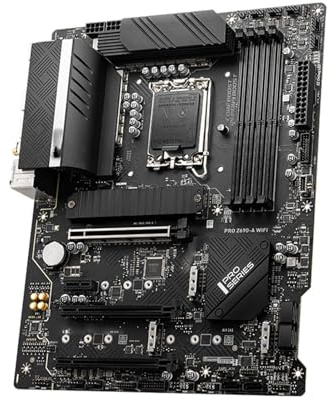 Carte mère Carte mère Fit for MSI Pro Z690-A WiFi, chipset Intel Z690, Compatible avec Les processeurs i9-12900K, i7-12700K et i5-12400F, Socket LGA1700, 2 emplacements DDR5 NVMe M