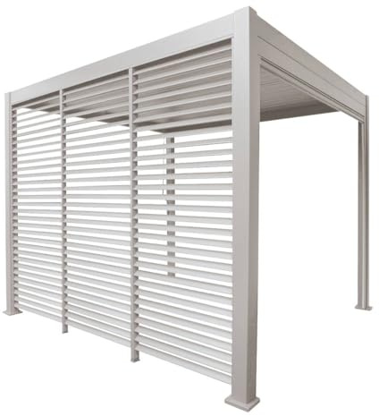 Hespéride - Persienne Fixe 1x3m pour pergola Evora Argile