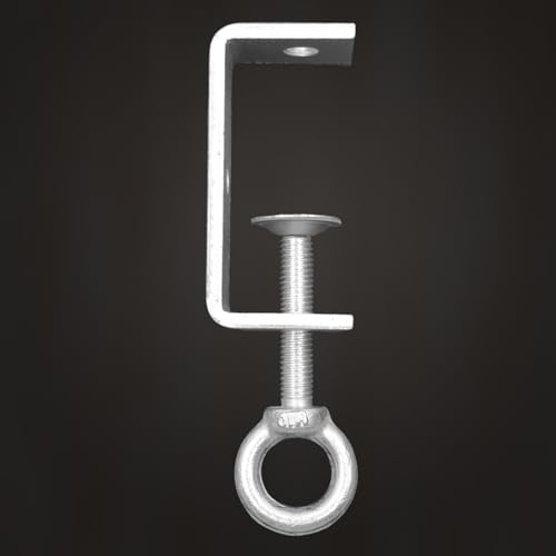 7.7 cm/ 3Inch Jaw C Clamps with Hanging Ring Bolts, Made of 4mm Thick Stainless Steel, Compatible with M10 Screws for Quick Assembly, Desk Clamp & Beam Clamp
