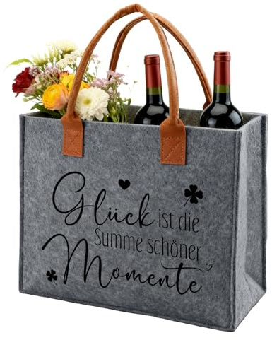 Ysound Geschenke Frauen Filztasche, Filz Shopper Bag für Frau Mann | Filz Einkaufstasche Tote Bag, Geschenke für Frauen Kollegin Freundin zum Geburtstag, Muttertag, Weihnachten