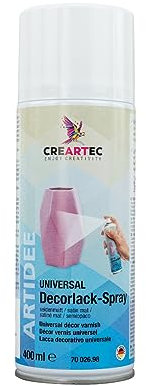 Artidee CREARTEC Universal Decorlack-Spray - transparenter Oberflächenschutz - seidenmatt - Füllmenge: 400 ml - Made in Germany