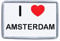 I Love Amsterdam - Small Plastic Fridge Magnet