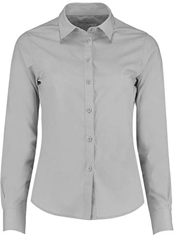 Kustom Kit Women's Poplin Shirt Shirt, Grey (Light Grey Kk-LTG-), 8