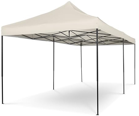 All Seasons Gazebos 3x6 Fully Waterproof Pop up Gazebo With Accessories - Cream