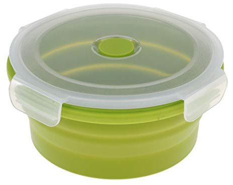 F Fityle Ensemble de Bols Pliables pour Camping et Randonnée en Silicone de Qualité, Vert, 900ml