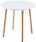 EGGREE Mesa de cocina redonda moderna de diseño, mesa de comedor de madera escandinava, patas de madera maciza, 80 x 75 cm, color blanco