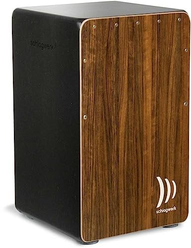 Schlagwerk CP584 Cajon Super Agile Brown Sugar - individuell und stufenlos einstellbare Snare Technologie - Klangholz - sehr kontrolliere Bässe - inklusive Sitzkissen - Made in Germany