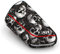 Schlüssel Hülle VF für 3 Tasten Auto Schlüssel Silikon Cover Schlüsselhülle Etui Schutzhülle (Totenkopf)