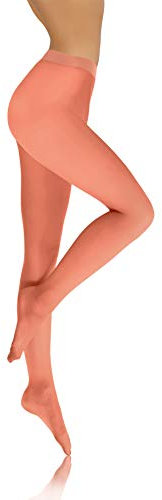 sesto senso Collants Femme Saumon Opaque Lisse Microfibre 40 DEN 2 XS-S Saumon