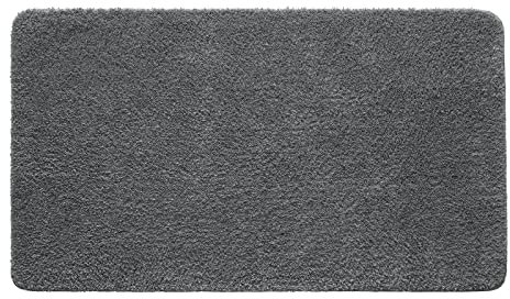 MIULEE Teppich Badematte Badezimmerteppich Bettvorleger rutschfest Badteppich Badvorleger Saugfähige Duschvorleger Waschbar Fussmatte für Wohnzimmer Schlafzimmer Badezimmer 70x120 cm Grau