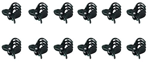 Hyuduo 100 Stück Pflanzenclips, Kunststoff-Weinrebenclips, Zum Befestigen von Stielen an Bambuspflanzenpfählen Orchideen-Stützclips Zur Unterstützung Schnell Wachsender Pflanzen Tomaten (dunkelgrün)