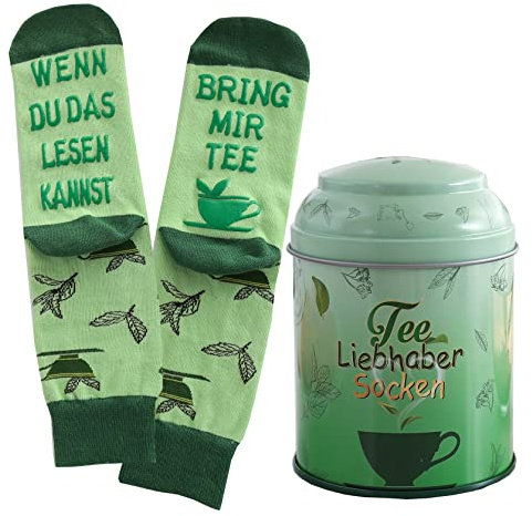 Lucadeau Geschenk für Frauen und Männer, Geschenkset zu Weihnachten - Socken mit Spruch (Wenn du das lesen kannst Bring mir Kekse etc.) Geburtstagsgeschenk für Freundin Schwester Mama Papa
