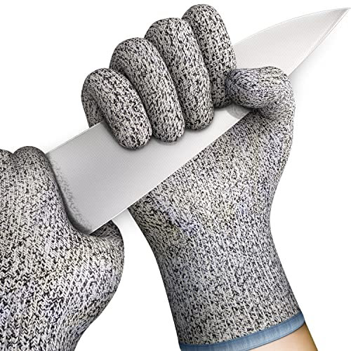 Tydi - Pair of Cut Resistant Gloves - Extra Large Food Safe Gloves, Protective Safety Gloves - Food Preparation - Protective Gloves - Level 5 Protection - Machine Washable