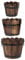 Cabilock 3stücke Holzblumentopf Carbonisierte Holz Pflanztöpfe Für Sukkulenten Gemüse Und Pflanzen Atmungsaktive Und Langlebige Blumenkübel Für Balkon Und Innenräume Vintage Design