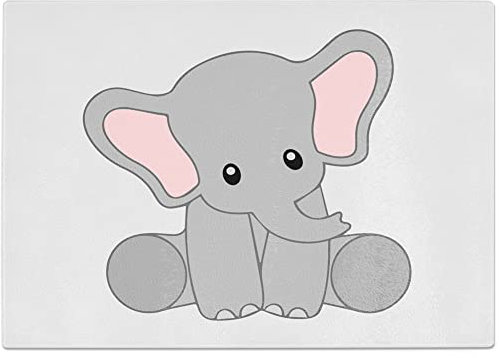 JUNIWORDS Glasschneidebrett Frühstücksbrett, Elefant