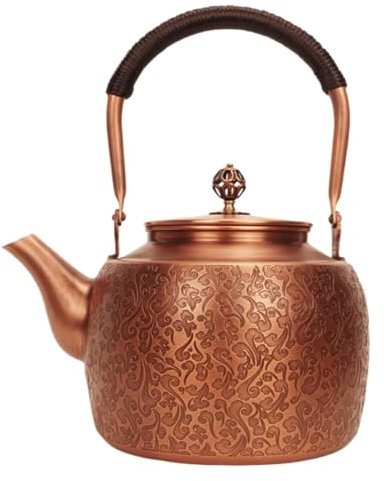 Kkekos Teiera in rame fatta a mano bollitore in rame per piano cottura 2000ml (Type3)