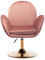 chairus Samt Polsterstuhl Ergonomisch Drehstuhl Schminkstuhl ohne Rollen Höhenverstellbar Gepolstert Sessel für Wohnzimmer Schlafzimmer (Rosa)