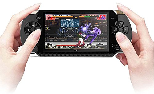 Console de jeu portable rétro avec écran de 6,3 pouces X6 de 4,3 pouces avec appareil photo 3MP, Jeux intégrés 10000, Supporte E-book / Enregistrement / Lecture de musique / Lecture de vidéo