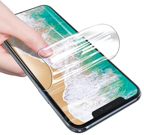 Foebxxs [2 Stück] Weiche Hydrogel Displayschutzfolie für iPhone 13 Pro Max/iPhone 14 Plus, transparent, bruchsicher, weich, flexibel, TPU-Hydrogel [kein Glas]