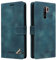 OKZone Coque pour Xiaomi Redmi 9, Étui de Protection de Portefeuille Antichoc de Fente pour Carte, Support de Carte à Rabat en Cuir en PU Étui de Téléphone pour Xiaomi Redmi 9 (Vert)